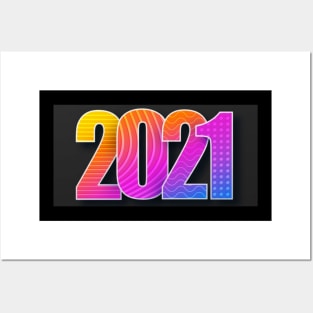 2021 colorful design new year 2021 Posters and Art